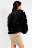 Aurora Black Cropped Shaggy Faux Fur Coat Aurora Black Cropped Shaggy Faux Fur Coat