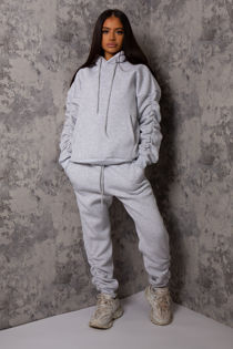 Layla Grey Ruched Oversized Tracksuit 
