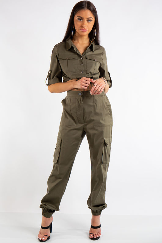 Karla Khaki Military Co ord set