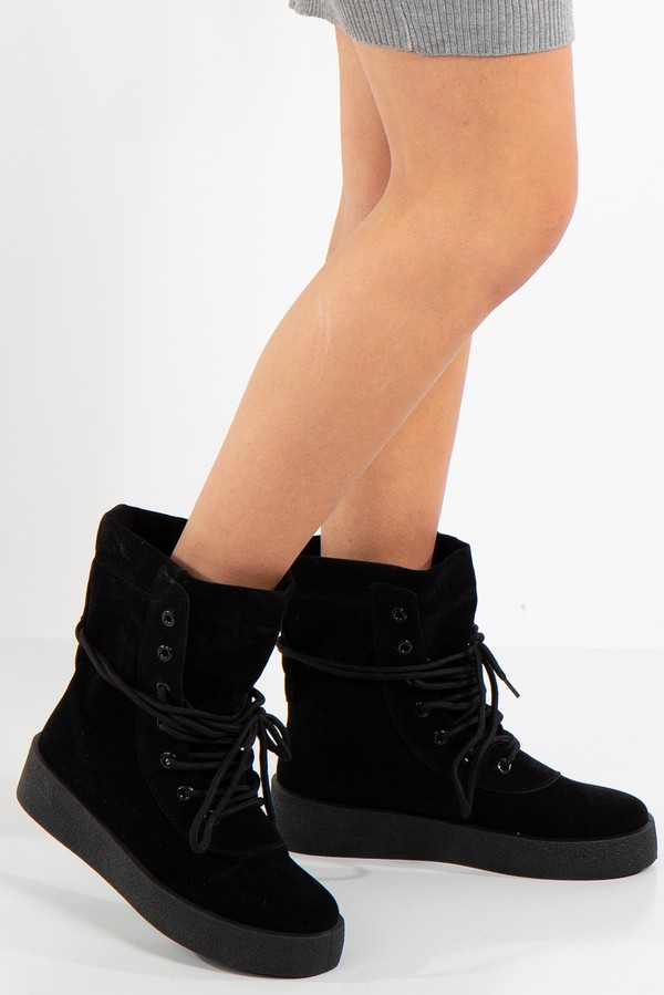black ankle trainers