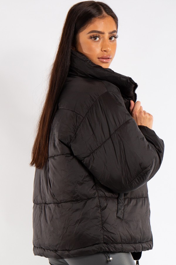 black super puffer jacket