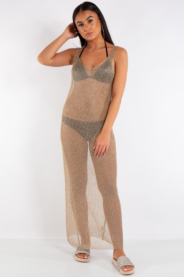 fishnet maxi dress