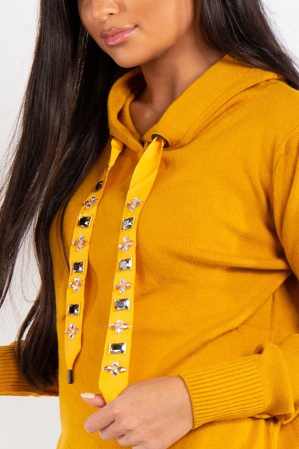 Ashley Mustard Knitted Jewel 