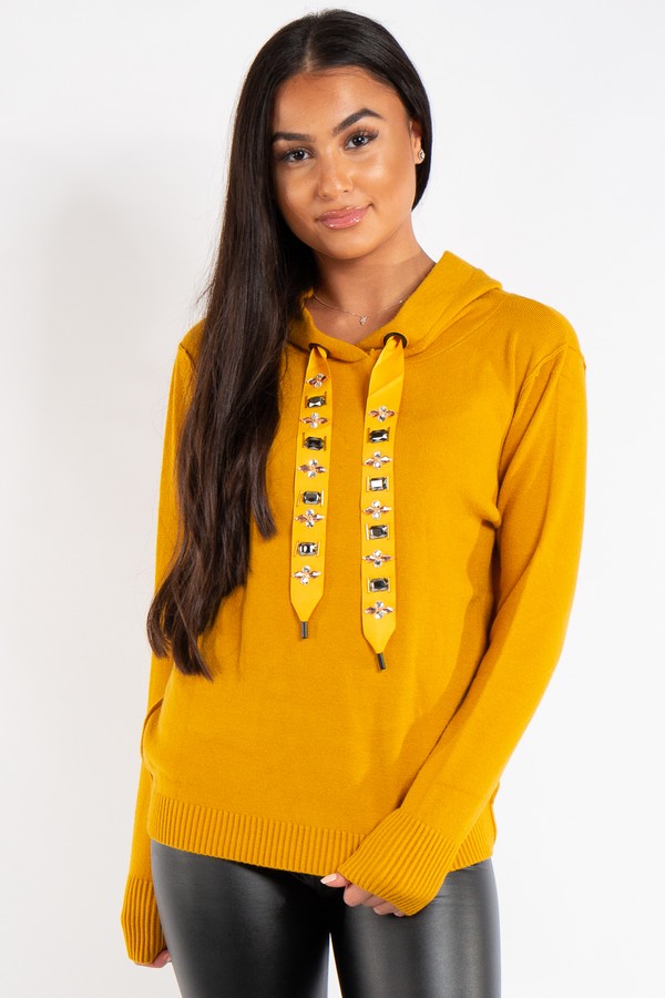 Ashley Mustard Knitted Jewel 
