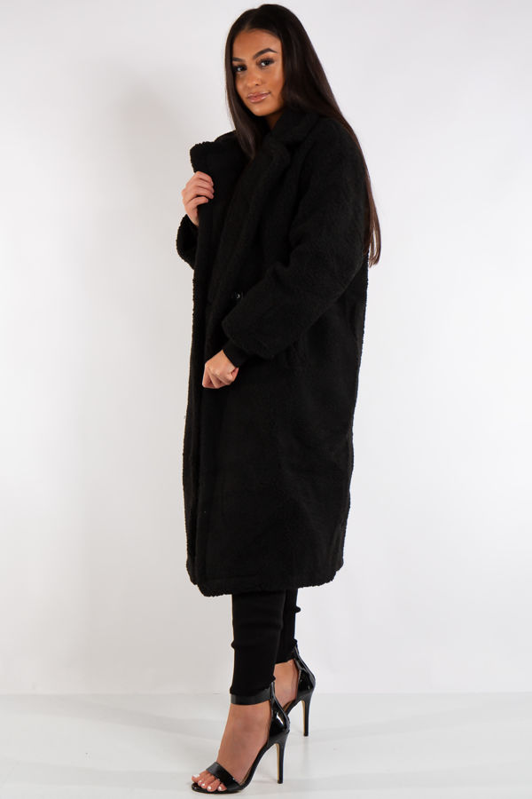 Samara Camel Teddy Borg Longline Coat Samara Camel Teddy Borg Longline Coat