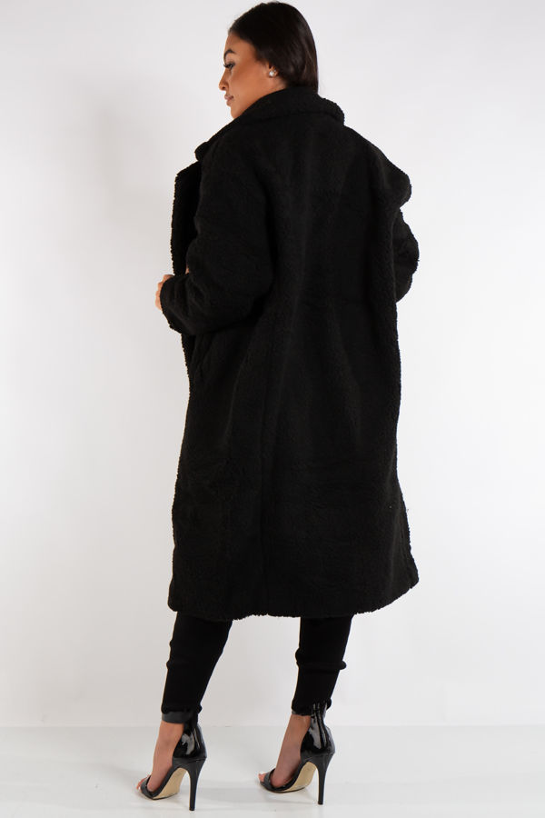 Samara Camel Teddy Borg Longline Coat Samara Camel Teddy Borg Longline Coat