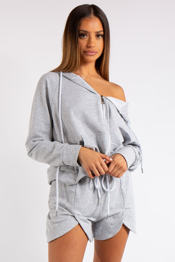 Clare Grey 2-piece Hoodie and Short Co 