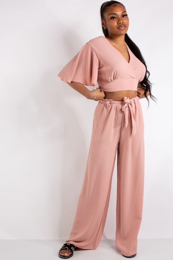 Pink chiffon trousers Clearance