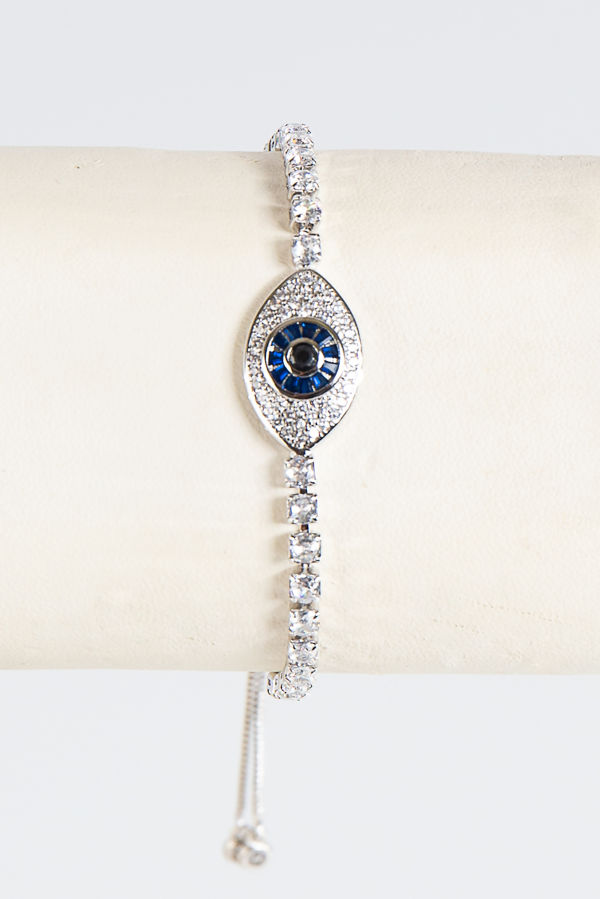 Silver Evil Eye Bracelet