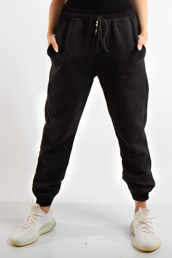 Tenley Black plain Jogger Pants