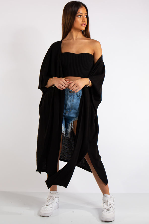 Keyla Black Oversized Longline Thin 