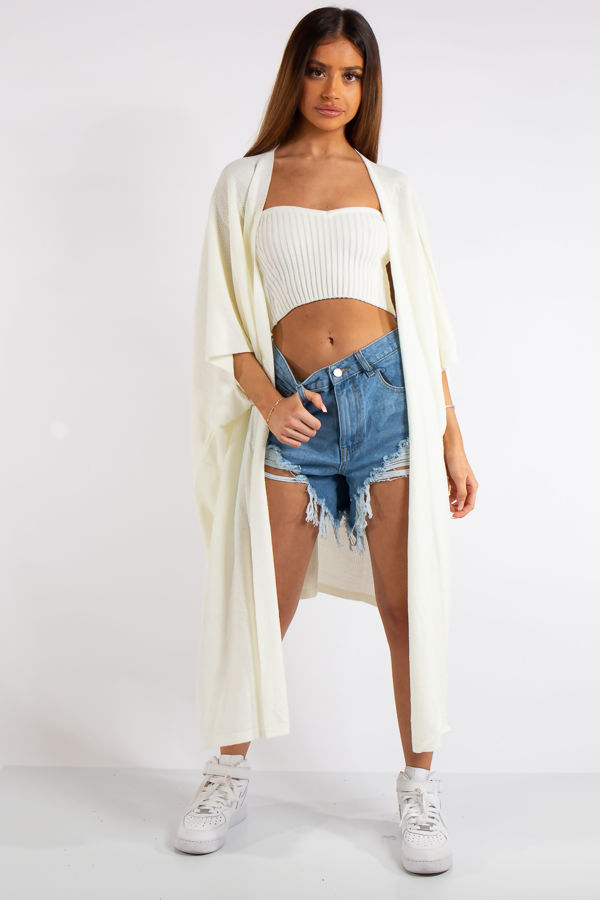 Keyla Cream Oversized Longline Thin 